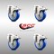 Service Caster 4 Inch 316SS Blue Polyurethane Swivel Bolt Hole Caster Set with Lock Brake SCC SCC-SS316BHTTL20S414-PPUB-BLUE-4 - alternate 5